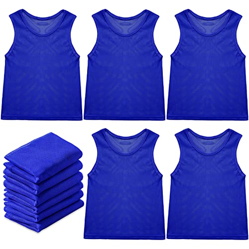 Image of Sintege 12 Pcs Soccer Pinnies Pennies Jersey Scrimmage Vest Sports Practice Jersey Mesh Basketball Vest for Youth Adult Kids
