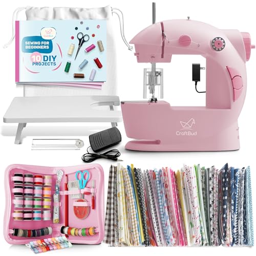 CraftBud Mini Sewing Machine for Beginners, Dual Speed Small Portable