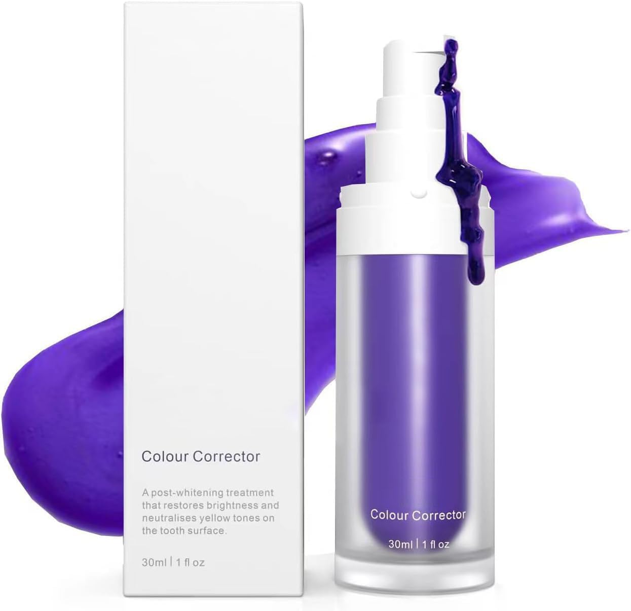 Photo 1 of Purple Whitening Toothpaste, Teeth Whitening Booster,Color Corrector Toothpaste,Purple Toothpaste,Tooth Colour Corrector,Reduce Yellowing,Tooth Stain Removal(30ml | 1 fl oz) EXP -- 09/07/2025