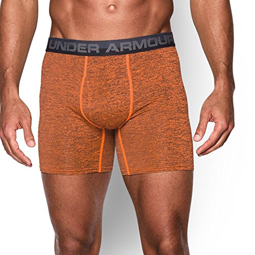 Under Armour Men's Original Series Printed Twist Boxerjock, Blaze Orange (825)/Black, Small