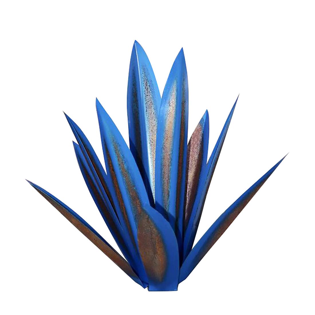 27/35/65CM Metal Agave, Rustic Garden Agave Art Deco, DIY Outdoor Garden Metal Agave Statue Ornament (65CM, Blue)