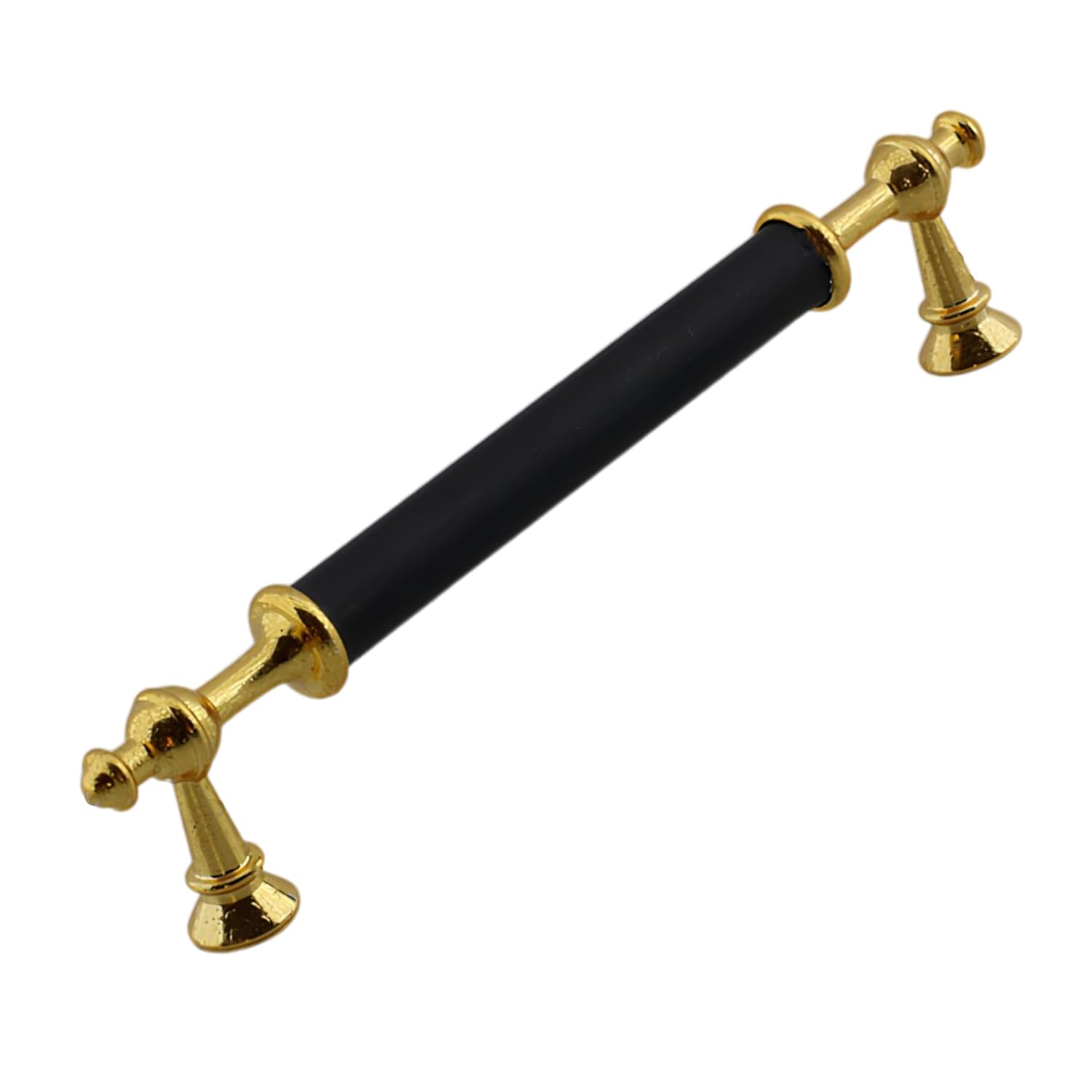 Melis (128 mm - 12.8 cm) Siyah Gold Metal Mobilya Mutfak Çekmece Dolap Dolabı Kulbu Kulpu Kulpları