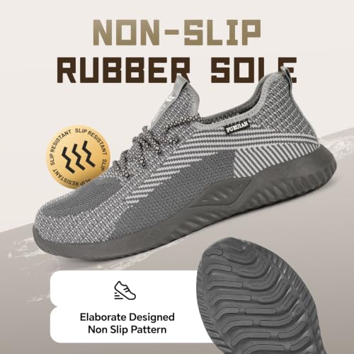 Image of Furuian Steel Toe Work Shoes for Men Women Safety Construction Sneakers