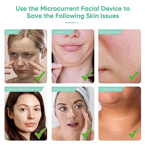 Microcurrent Facial Device, 5 Intensity Levels Face Massager with Red Light Therapy, Portable Microcurrent Facial Roller for Wrinkles, Toning & Skin Tightening - Image 7