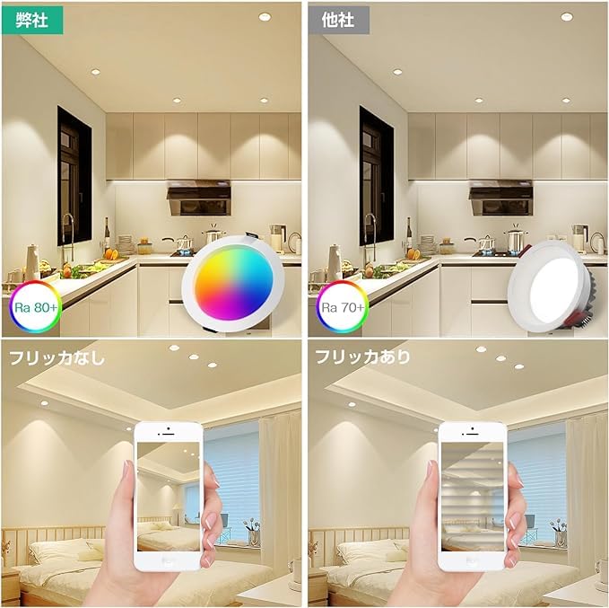 Amazon.co.jp: Ledoversea 3030高輝度チップ LEDダウンライト 800lm