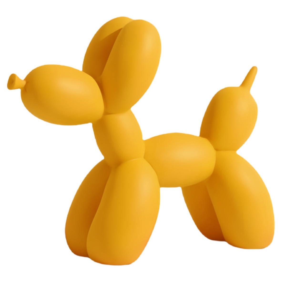 Zelbuck Perro Globo Creativo - Estatua de Perro Colorida, Esculturas de Animales de Resina, Decoración Abstracta de Colores Brillantes for El Hogar, Oficina(Yellow)