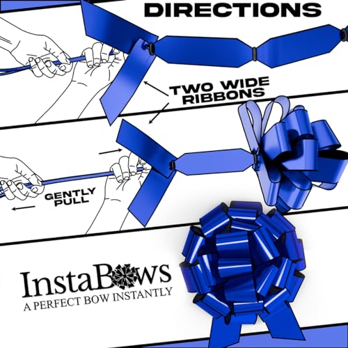 Instabows 12 Inch Big Bow For Bike Metallic Pull Bow Makes Large Car Bow Perfect For Really Giant Gift Wrapping This Pull String Car Bow Is Weather Resistant  thumb #5