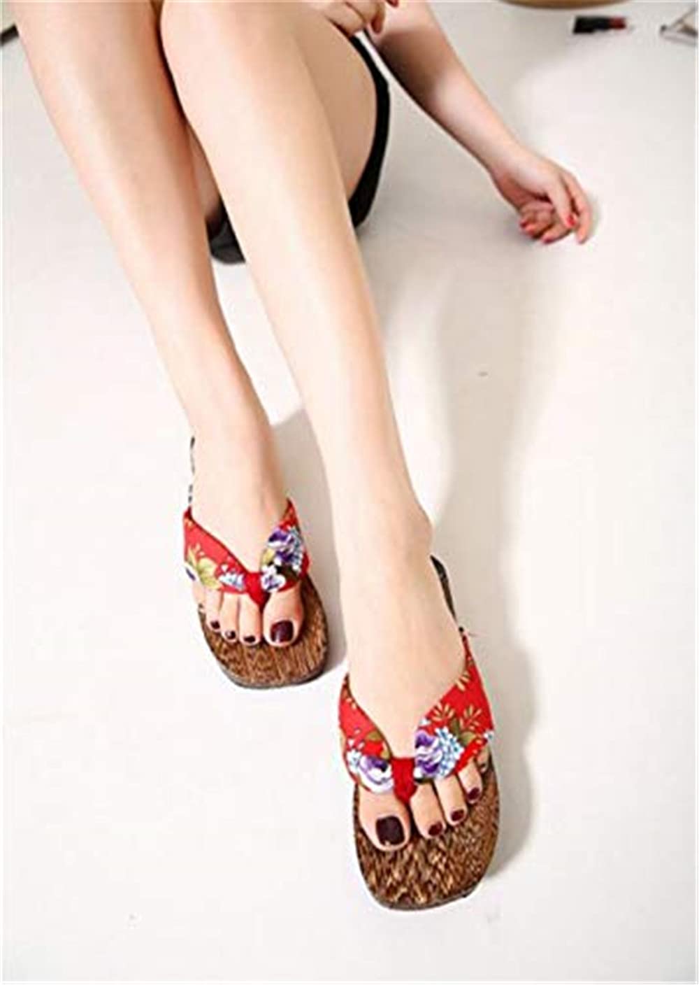 Black Sugar femme fille Géta en Bois Talons Sandales Samurai Chausson Tong Japonais Maison Sortie déguisement Cosplay yugata geisha