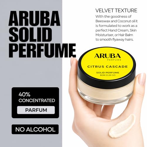 Image of Alcohol Free Citrus Cascade Solid Perfumes | Wax Perfumes for Men & Women |Cologne | Strong & Lasting Fragrance | Gifting Pack for Him & Her
