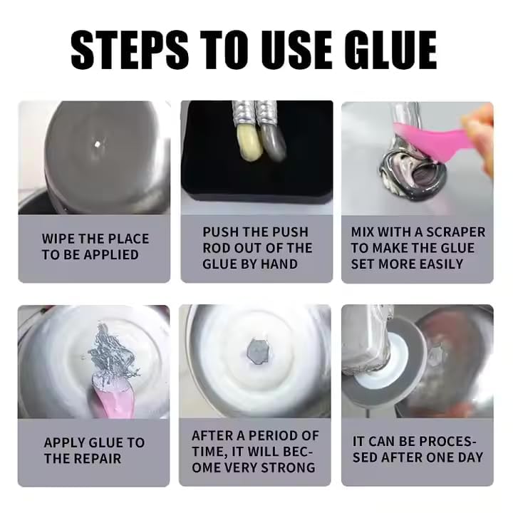 Image of Metal Repair Adhesive Gel, Cold Weld Paste, Strong Universal Bonding for Metal and Plastic, 100g, Transparent