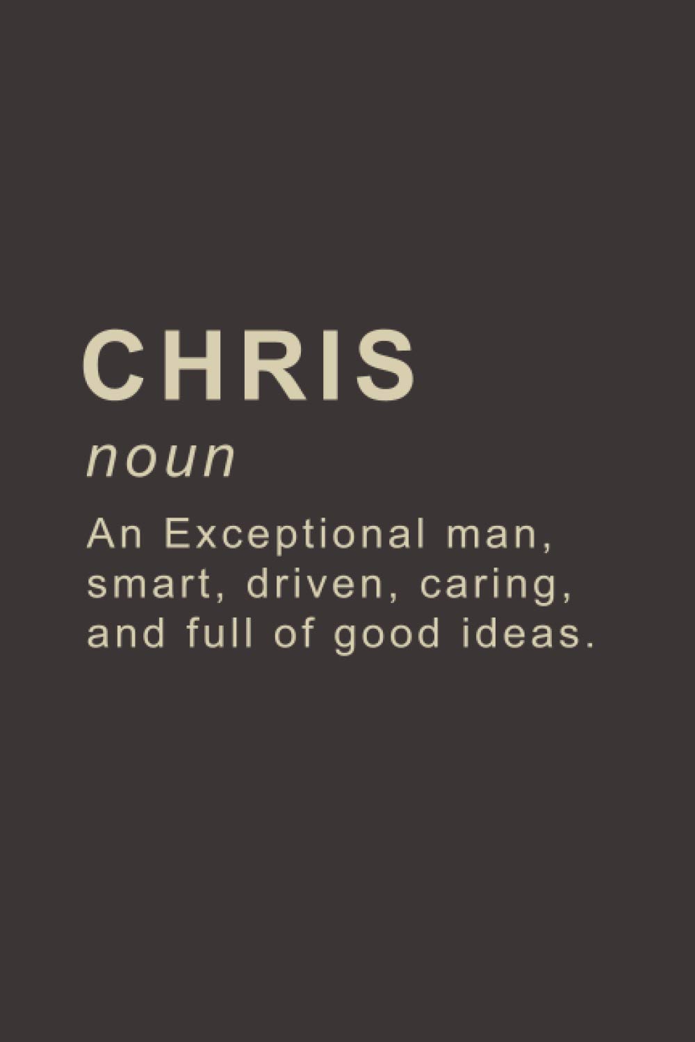 chris definition funny gift: Lined Journal Notebook