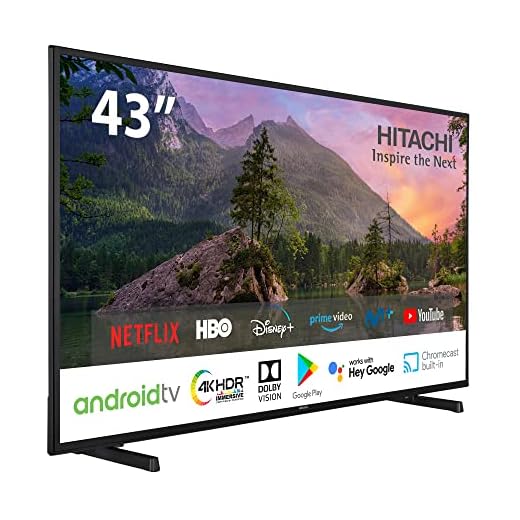 Hitachi 43HAK5350, android Smart TV 43 pulgadas, Ultra HD, HDR10, Dolby Vision, Bluetooth, Google Play, Chromecast integrado, compatible con Google Assistant TDT y satélite