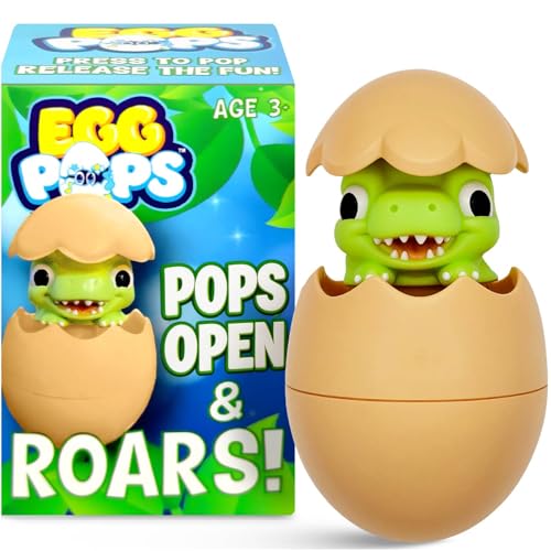 Egg Pops Talking Easter Egg Toy - Figure Pops Up & Plays Sounds, Easter Basket Stuffers for Teens - Interactive Kids Toy - Detailed View