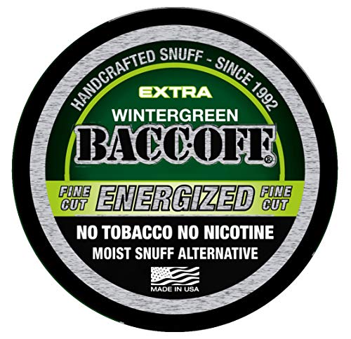 BaccOff, Wintergreen Energized Fine Cut, Premium Tobacco Free, Nicotine Free Snuff Alternative (5 Cans) - Thumbnail 3
