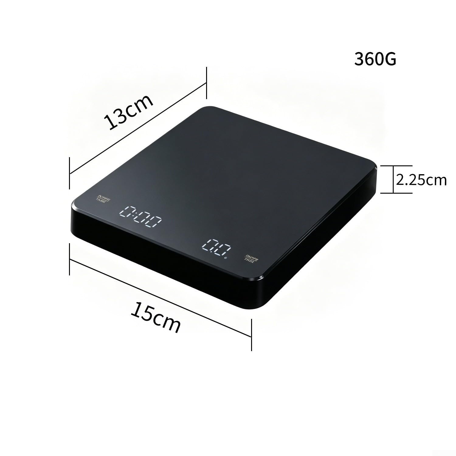 QOXEZY Báscula de café digital recargable con temporizador integrado, pesaje de precisión de 0,1 g, 3000 g, temporizador automático, soporta gramos onzas mililitros, para hornear cerveza (9)