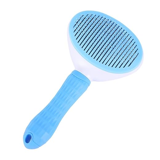 Cepillo para Gatos y Perros, Kit Cepillo y Peine para Gatos y Perros Cepillos Quitapelos de clic Cepillo para Mascotas pelo corto y largo. Peine Perros y Gatos de Acero Inoxidable. Agarre Ergonómico