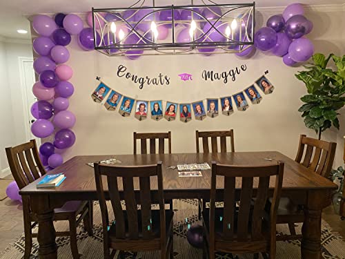 Image of Graduation Decorations Class of 2025 2026 5x7 Graduation Photo Banner Burlap Rustic Grad Party Decorations 2025 K-12 Picture Display High School TD136
