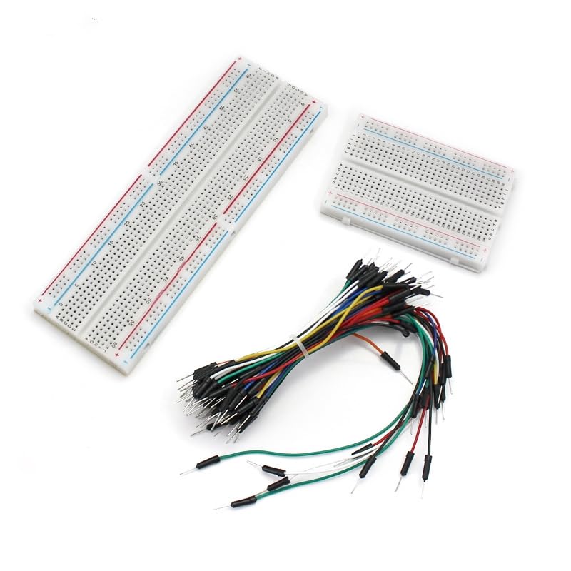 Solderless Breadboard 1Pcs 830 Tie Points - 400 Tie Point - 65 Pcs Flexible Breadboard Jumper Wires