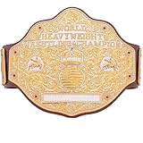 Big Gold World Heavyweight Wrestling Championship Title Belt Replica, Authentic Wear Universal...