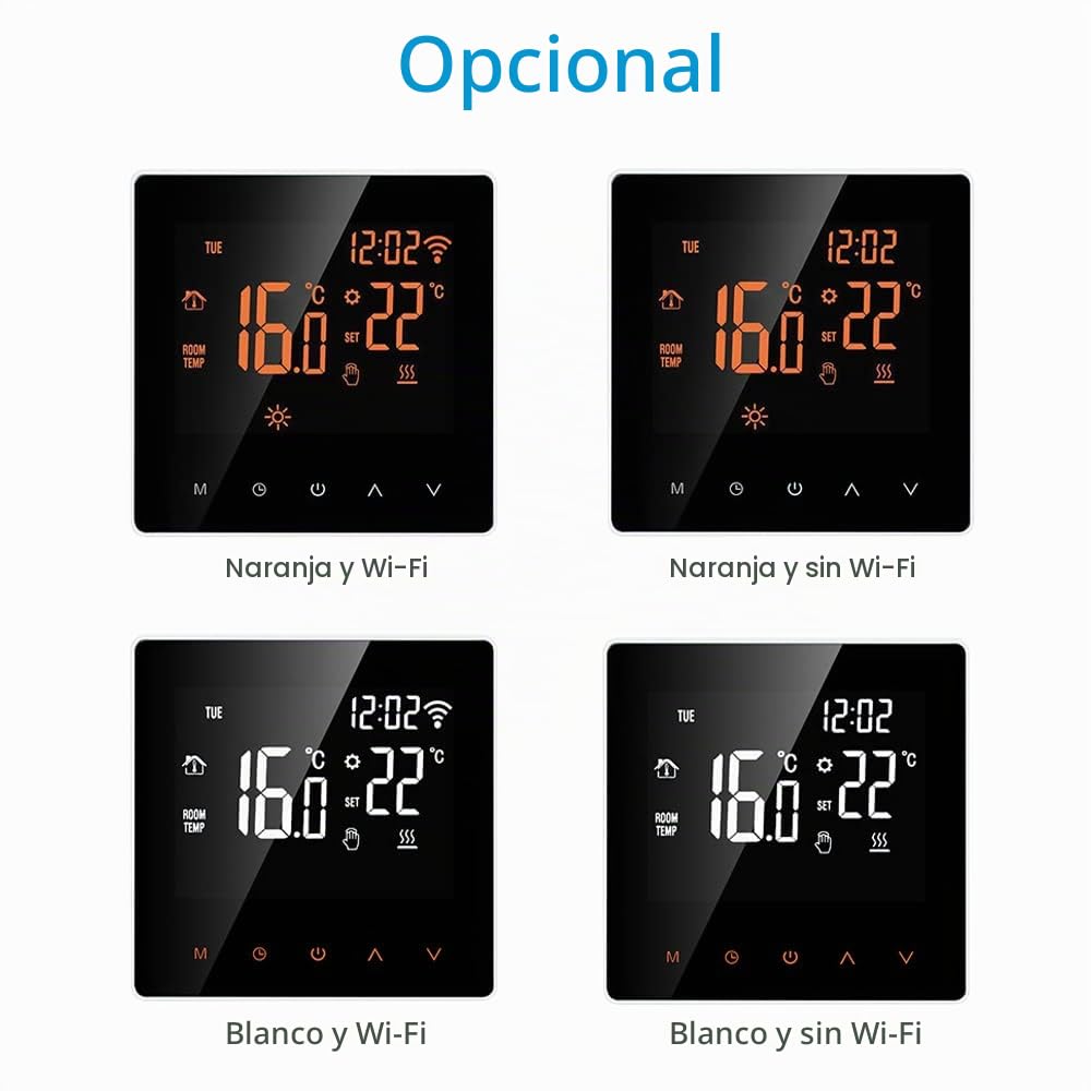 Kavolet Termostato Digital 16A, Pantalla LCD Inteligente Táctil, Calefacción de Suelo Eléctrico Programable Semanal para Hogar, Escuela, Oficina y Hotel