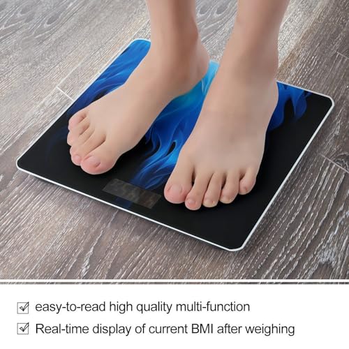 Báscula digital de baño Blue Flame con plataforma amplia miniatura 5
