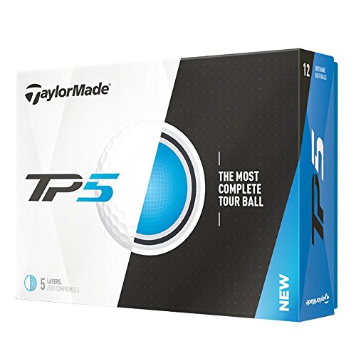 TaylorMade-Hombres-de-TP5-X-Pelota-de-Golf-Blanco-L