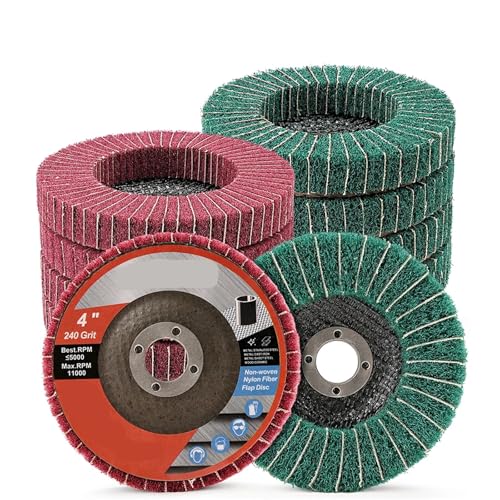 discos de láminas Disco de rueda pulido con solapa fibra nailon, 1/3/5 Uds., 4 pulgadas, molienda abrasiva, Metal, madera, giratorio for amoladora angular