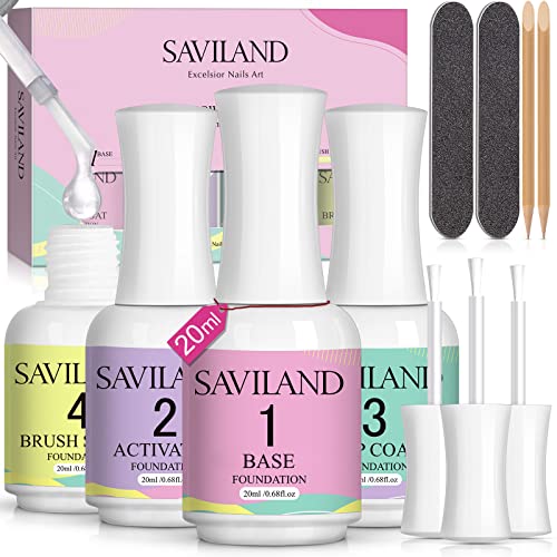 Kit de liquides pour dip powder Saviland fini brillant sans lampe UV