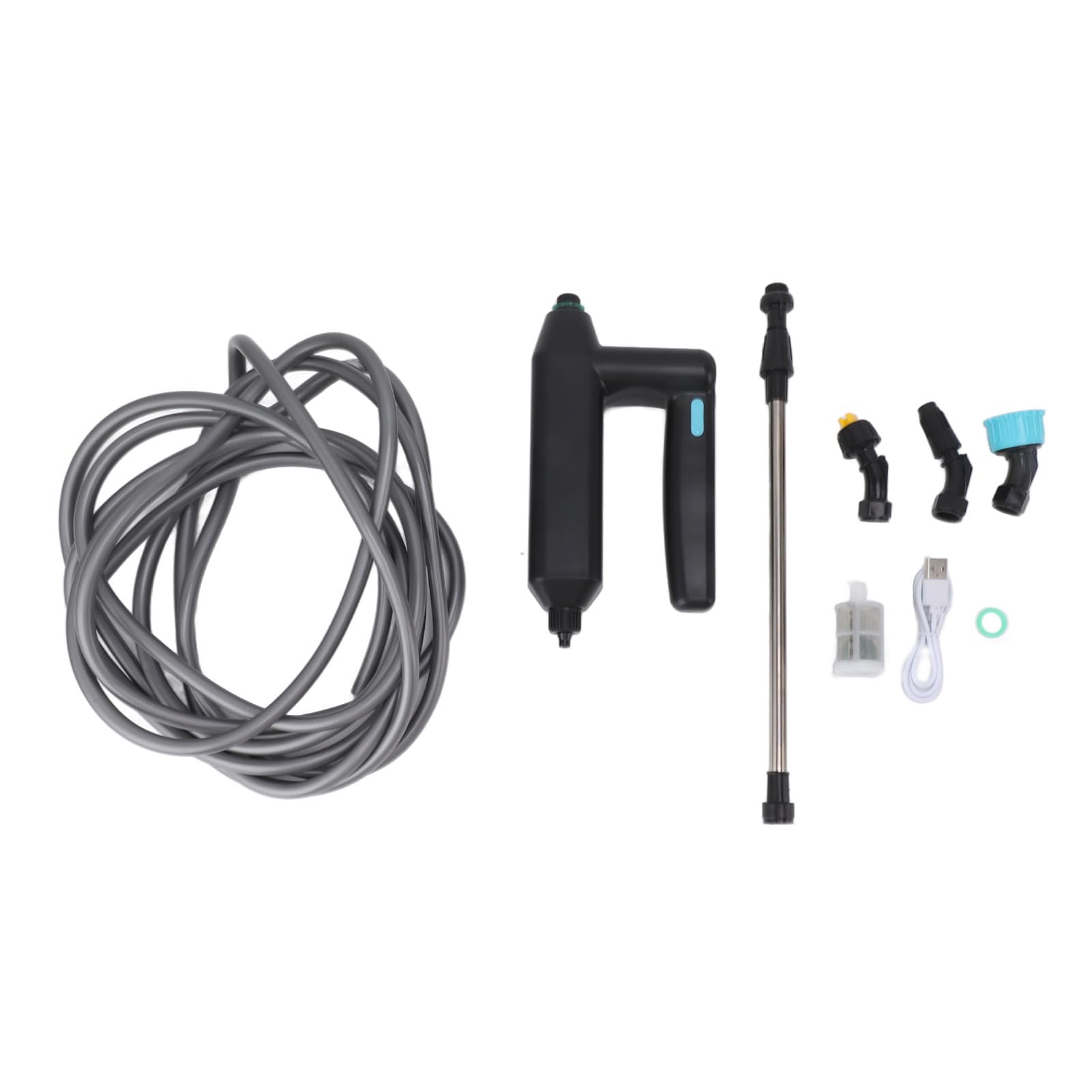 Handheld Garden Electric Sprayer,Outdoor Portable Electric Garden Water Sprayer Wand Adjustable Shoulder Strap Weed Spray Battery Sprayer for Garden and Lawn (8m Set)