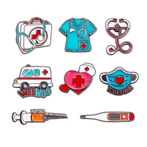 Image of Uterus Pin Medical Obgyn Pins Stethoscope Brooch Medicine Symbol Lung Brooch for Gynecologist Medical Doctors Nurse Gifts Jewelry