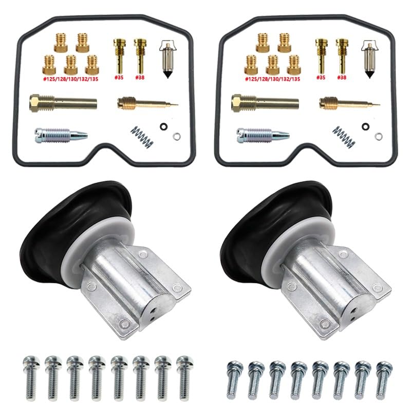 Kit Reparación Carburador EX400-A GPZ400 1988-1989 400cc Flotador | CVK30 carburador para GPZ400S bicilíndrico paralelo reparación piezas moto revisión repuesto aguja membrana