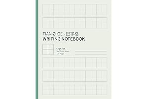 Tian Zi Ge Writing Notebook Extra Large Boxes: 30x30mm Cross-Grid Boxes Notebook