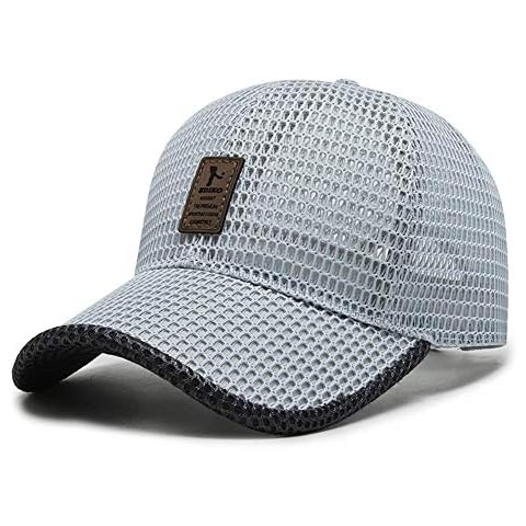 Eookall Mesh Baseball Cap Quick-Dry Lightweight Breathable Soft Outdoor Run Sport Cap Men Women Sun Hat,Gray,B Cover