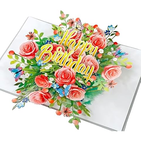 CUTPOPUP Floral 3D Birthday Card for Her Cover