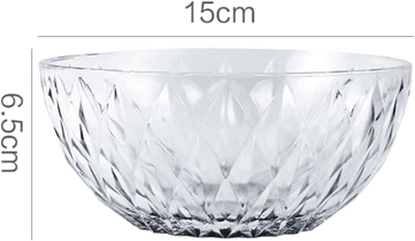 Saladier Bol à fruits, saladier, bols en verre Bol en verre transparent for la maison Plats à salade de fruits Réseau Dortoir Bol de riz rouge de nouilles instantanées Résistance aux bols à bonbons th