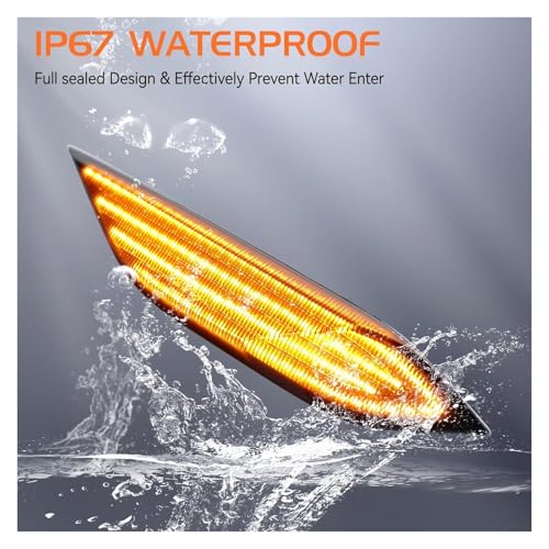 Światło kierunkowskazu dla Cayenne 958 92A Gen 2010 2011 2012 2013 2014 2 szt. LED dynamiczny bursztynowy kierunkowskaz światła boczny błotnik lampa kierunkowskaz