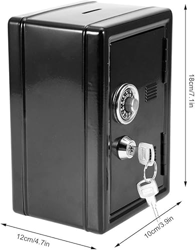 Miniatura 2 de AUNMAS Caja de seguridad para niños, caja de dinero segura con contraseña, dinero en efectivo, caja de seguridad con 2 llaves, caja de ahorro de