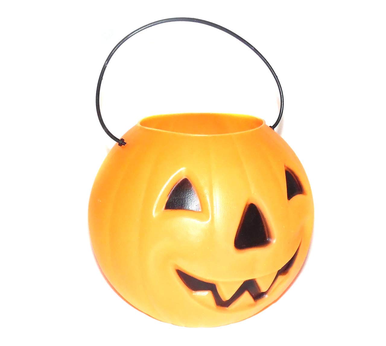 Vintage Halloween Blow Mold Pumpkin Jack O Lantern JOL Candy Bucket