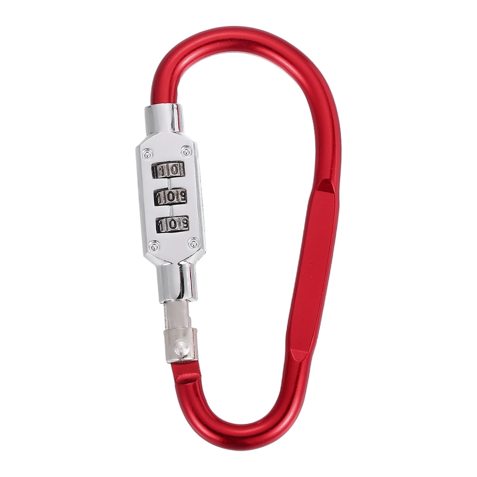 PATIKIL D-Shaped Code Combination Lock, (3.8" x 1.8", Red)