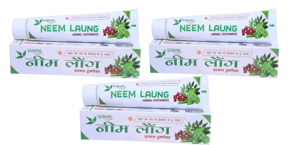 Prakash Neem Laung Herbal Freshening Toothpaste Remove All Gums And Teeth Diseases (100 Gm) (Pack Of 3) (B09S9Z4W4D) Amazon Price History, Amazon Price Tracker