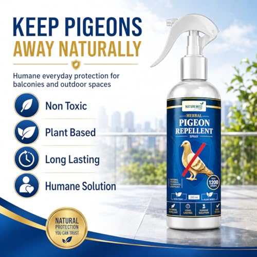 Image of Pigeon Repellent Spray for Balcony | Anti Pigeon Spray for Home | Bird Repellent for Balcony & Windows | Effective Pigeon Control Solution | Anti Bird Spray for Outdoor Indoor Use (200ML)