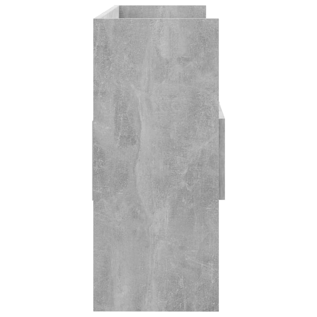 vidaXL Aparador Entrada Acento Pasillo Vestíbulo Recibidor Auxiliar Decoración Hogar Casa Escritorio Mueble de Contrachapada Gris Hormigón 105x30x70cm