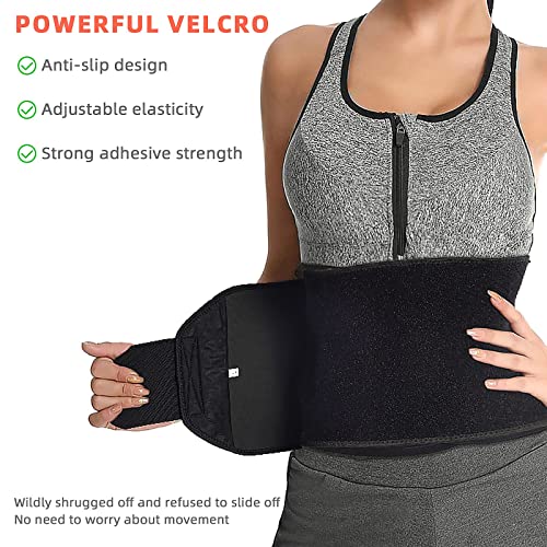 Ellostar Waist Trimmer For Women & Men Tummy Control Band Waistline Body Shaper Sauna Sweatband, Sweat Shapewear, Workout Belt (Black) #TOP5