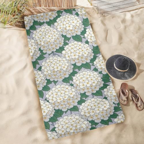 Toallas de baño portátiles de viaje Bovnobca con estampado floral, toalla de playa sobredimensionada, suave, súper absorbente y de secado rápido, multiuso, 31" x 71"