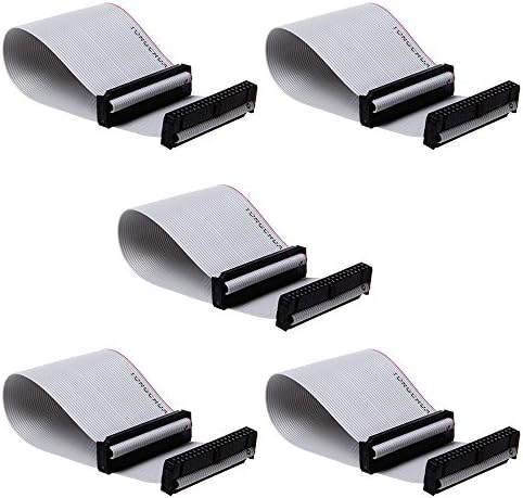 Gowoops 5 PCS of GPIO Ribbon Cable Flat Wire 20cm 40pin for Raspberry Pi 3 2 Model B B+ Plus