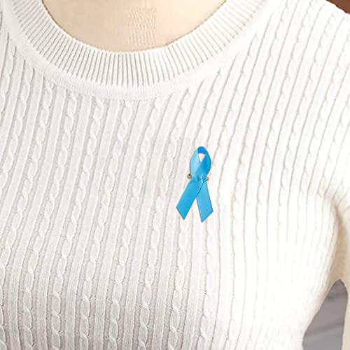 Image of Ribbon Awareness Satin Pins Cancer Awareness Ribbon Pin with Safety Pin
