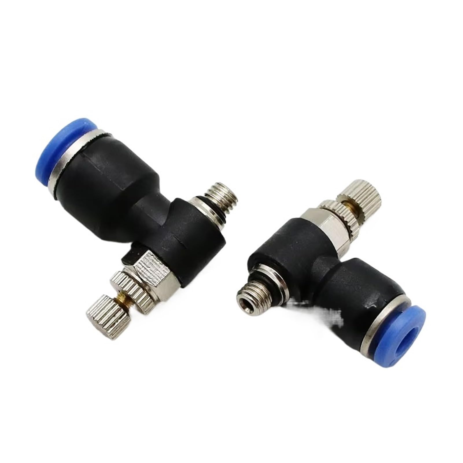 Racores Push to Connect Conexión de acoplamiento rápido SL 4 6 8 10 12 mm Accesorio neumático M5 1/8" 1/4" 3/8" 1/2" Válvula reguladora de velocidad de aire Válvula de mariposa(SL12-03,15 Pcs)