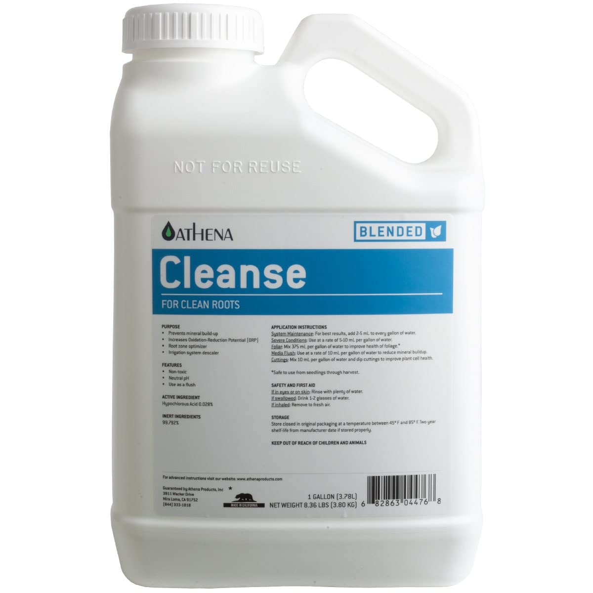 Athena Nutrients - Línea mezclada - Limpieza - 3,78 litros