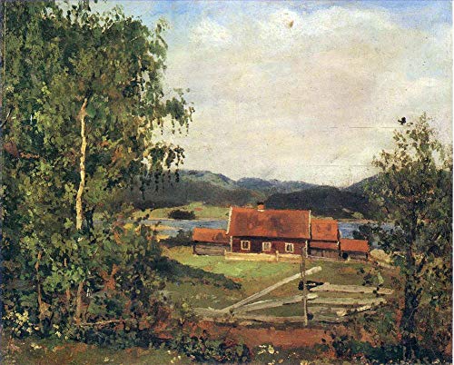 Peinture impressionnisme Maridalen par Oslo 1881 Edvard Munch tableau huile sur toile décoration