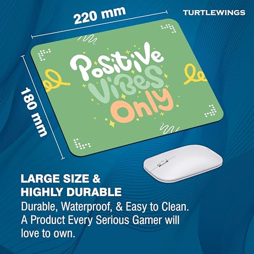 Image of TURTLEWINGS | Mousepad | Inspirational Quote Mousepad - 22x18 cm, 3mm Thick | Abstract Design Non-Slip Rubber Base | Office, Study & Gaming Use | Premium Smooth Surface 2 (Design 09)